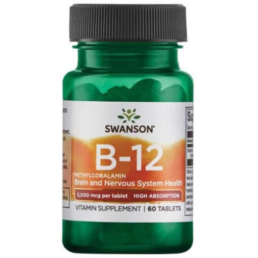Swanson - Vitamin B-12 Methylcobalamin, 5000 mcg mit hoher Bioverfügbarkeit - 60 Tabletten – Bild 2