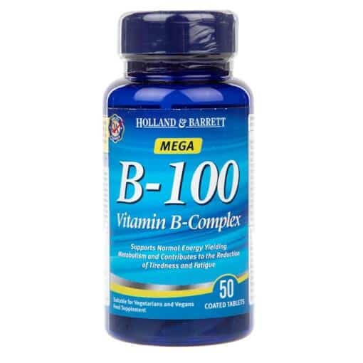 Mega B-100 Vitamin B Complex - 50 caplets
