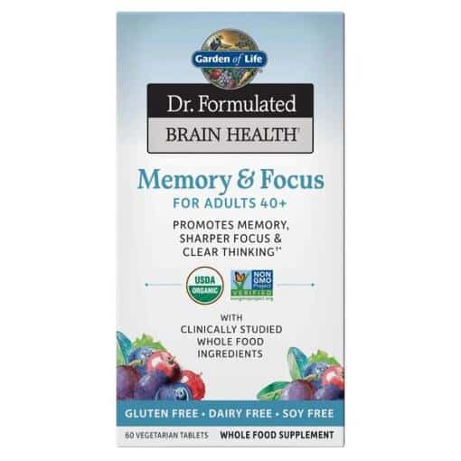 Garden of Life - Dr. Formulated Memory & Focus for Adults 40+ - 60 vegetarian tablets