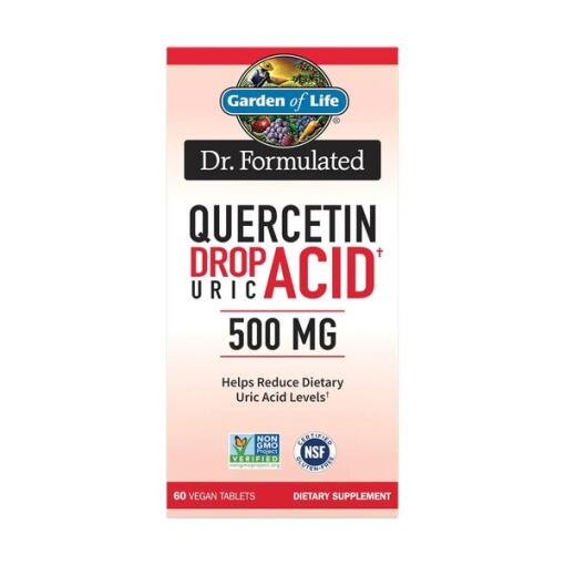 Garden of Life - Dr. Formulated Quercetin Drop Uric Acid - 60 vegan tabs