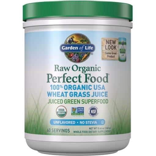 Garden of Life - Raw Organic Perfect Food 100% Organic USA Wheat Grass Juice - 240g
