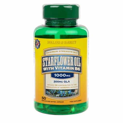 Holland & Barrett - Starflower Oil 1000mg with Vitamin B6 - 50 caps