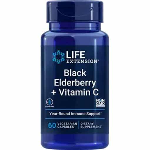 Life Extension - Black Elderberry + Vitamin C - 60 vcaps