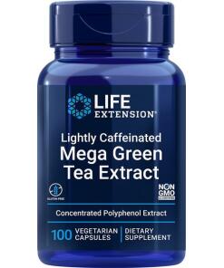 Life Extension - Lightly Caffeinated Mega Green Tea Extract - 100 vcaps