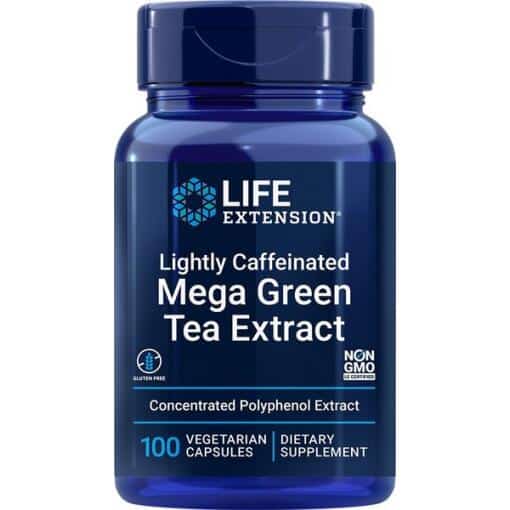 Life Extension - Lightly Caffeinated Mega Green Tea Extract - 100 vcaps