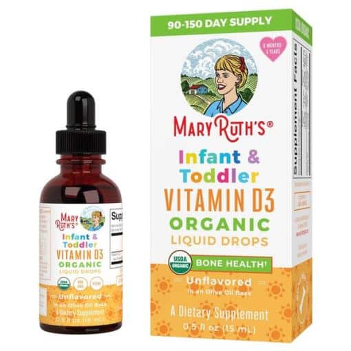 MaryRuth Organics - Organic Infant & Toddler Vitamin D3 Liquid Drops - 15 ml.