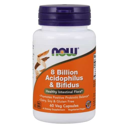 NOW Foods - 8 Billion Acidophilus & Bifidus - 60 vcaps