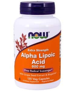 NOW Foods - Alpha Lipoic Acid with Grape Seed Extract & Bioperine