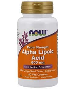 NOW Foods - Alpha Lipoic Acid with Grape Seed Extract & Bioperine