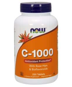 NOW Foods - Vitamin C-1000 with Rose Hips & Bioflavonoids - 250 tablets
