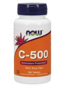 NOW Foods - Vitamin C-500 with Rose Hips - 100 tablets