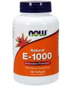 NOW Foods - Vitamin E-1000 - Natural (Mixed Tocopherols) - 100 softgels