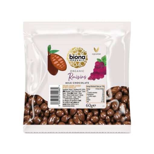 Biona Organic - Milk Chocolate Coated Raisins - 60g