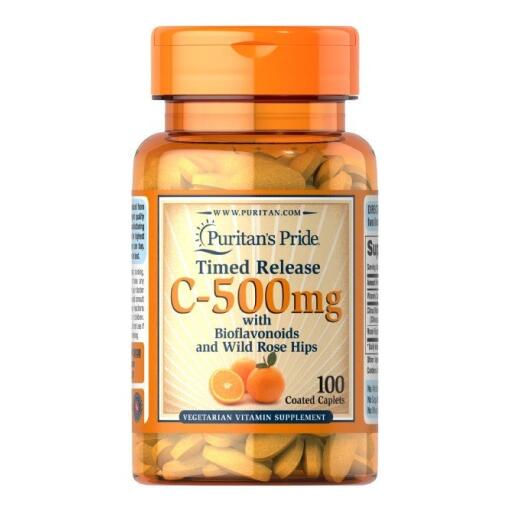 Puritan's Pride - Time Release C-500 with Bioflavonoids & Wild Rose Hips