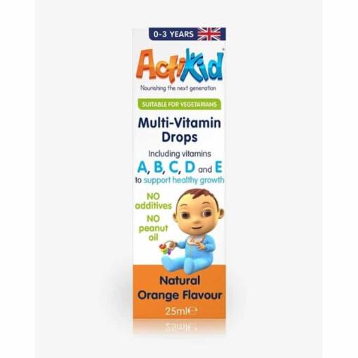 ActiKid - Multivitamin-Tropfen mit natürlichem Orangenaroma - 25 ml