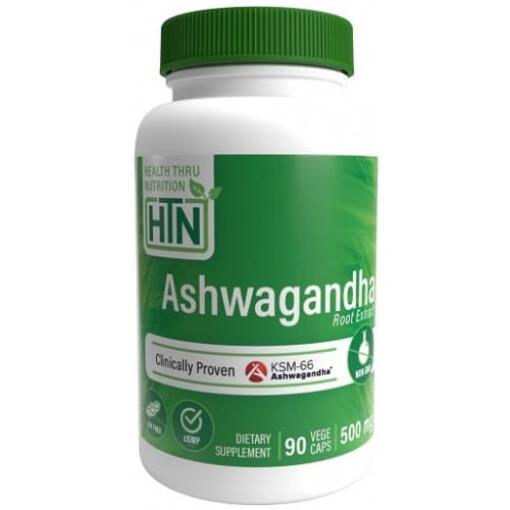Health Thru Nutrition - Ashwagandha (KSM-66), 500 mg - 90 Kapseln