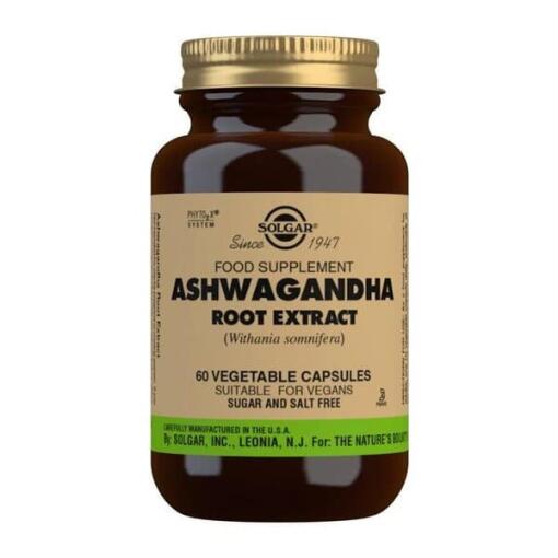 Solgar - Ashwagandha-Wurzelextrakt - 60 pflanzliche Kapseln