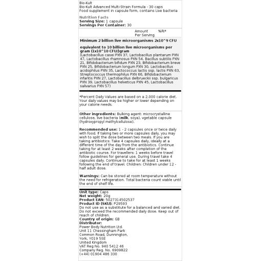 Bio-Kult - Fortgeschrittene Multi-Stamm-Formel - 60 Kapseln Bio – Bild 2
