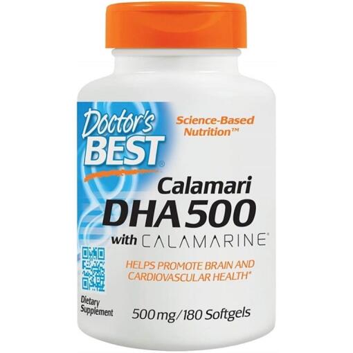 Doctor's Best - Calamari DHA 500 mit Calamarin, 500 mg - 180 Weichgelatinekapseln