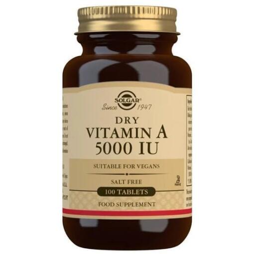 Solgar - Getrocknetes Vitamin A, 5000 IE - 100 Tabletten