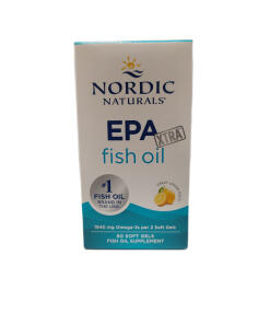 EPA Xtra Fish Oil, 1640mg Lemon - 60 softgels