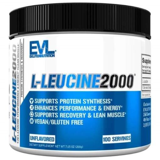 EVLution Nutrition - L-Leucin 2000, unaromatisiert - 200g