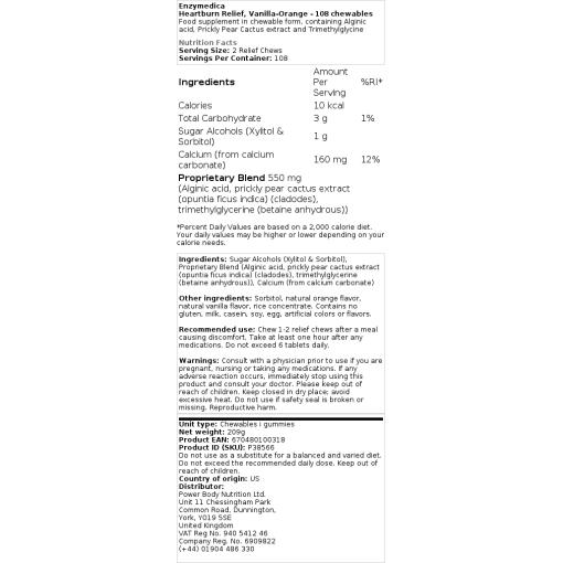 Enzymedica - Herz, Vanille-Orange - 42 Kautabletten – Bild 2