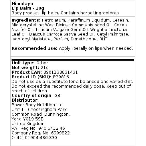 Himalaya - Lippenbalsam - 10g (EAN 89011388831431) – Bild 2
