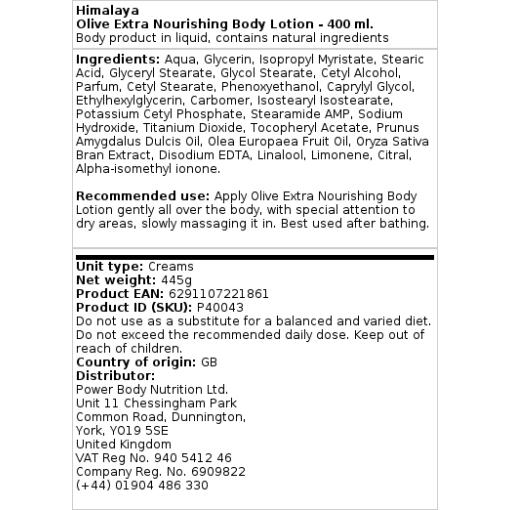 Himalaya - Extra Nährende Oliven-Körperlotion - 400 ml – Bild 2