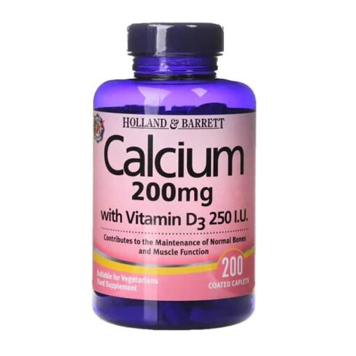 Holland & Barrett - Kalzium 200 mg mit Vitamin D - 200 Tabletten
