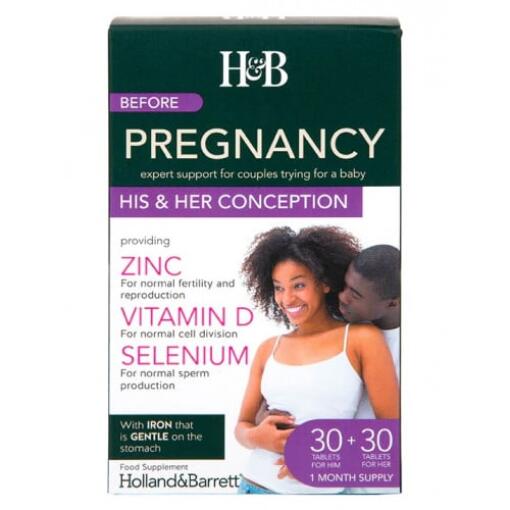 Holland & Barrett - Empfängnis für Ihn & Sie - 30+30 Tabletten