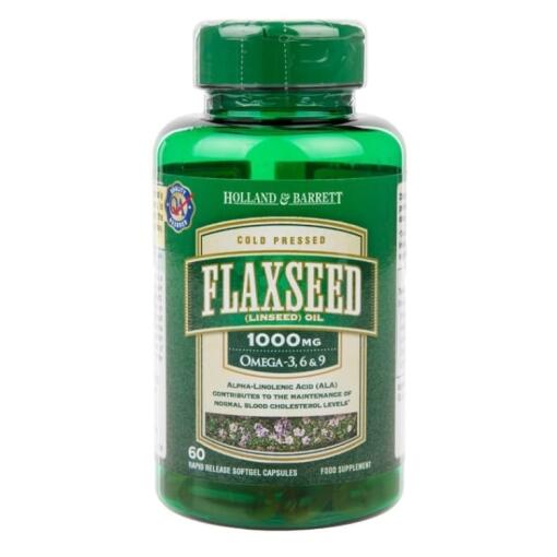 Holland & Barrett - Leinsamenöl 1000mg - 60 Kapseln
