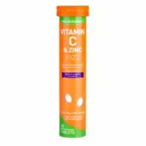 Holland & Barrett - Vitamin C & Zink, Brausetabletten mit Schwarzer Johannisbeere Geschmack - 20 Stück