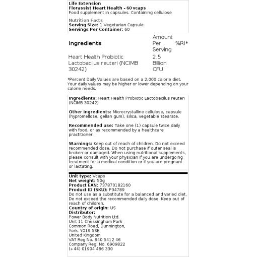 Life Extension - Florassist Herzgesundheit - 60 Kapseln – Bild 2