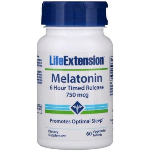 Life Extension - Melatonin 6-Stunden-zeitverzögerte Freisetzung, 3 mg - 60 vegetarische Tabletten – Bild 3