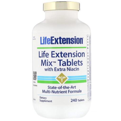 Life Extension - Extra Niacin Tablettenmischung - 240 Tabletten