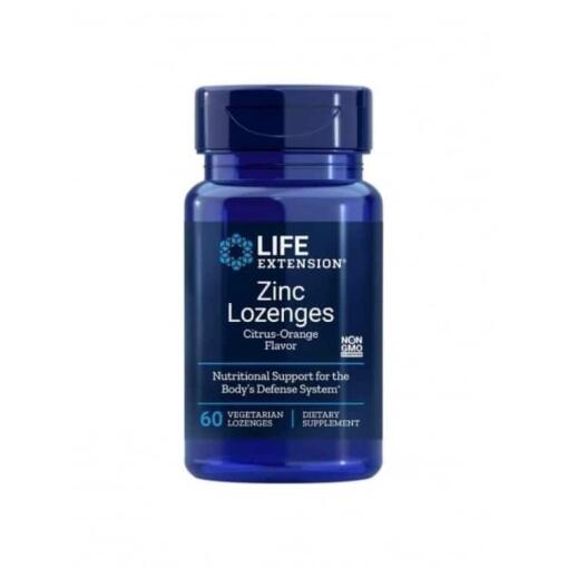 Life Extension - Zinkpastillen, natürliches Zitrus-Orange-Aroma - 60 vegetarische Pastillen