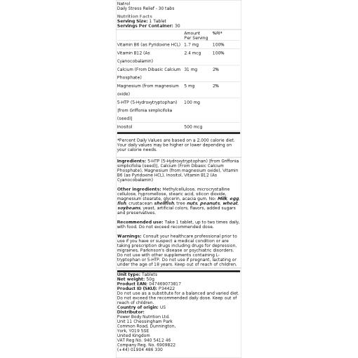 Natrol - Tägliche Stressbewältigung - 30 Tabletten – Bild 2