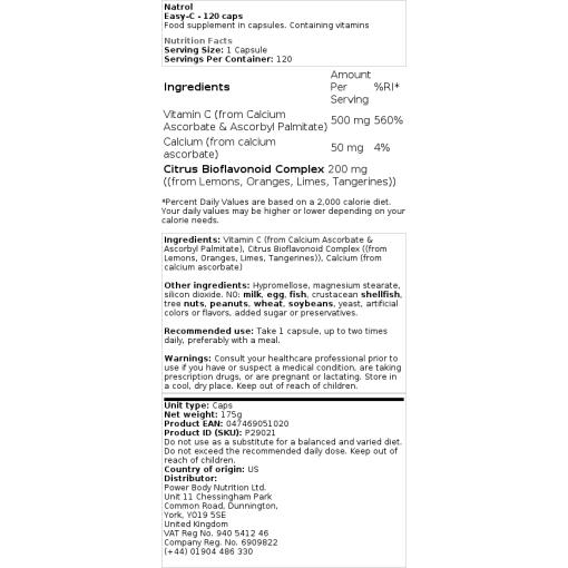 Natrol - Einfach-C, 500 mg - 240 Kapseln – Bild 2
