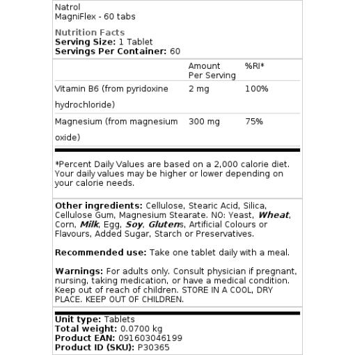 Natrol - MagniFlex - 60 Tabletten – Bild 2