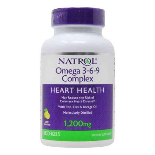 Natrol - Omega 3-6-9 Komplex - 60 Weichkapseln