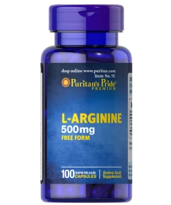 Puritan's Pride L-Arginin 500 mg – 100 Kapseln