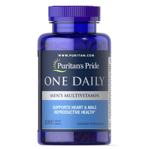 Puritan's Pride - One Daily, Multivitamin til mænd - 100 tabletter