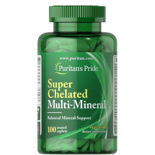 Puritan's Pride - Super Chelateret Multimineral - 100 tabletter
