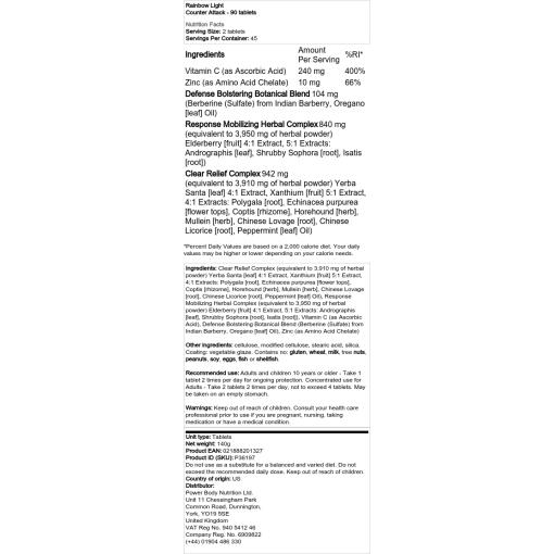 Rainbow Light - Gegenangriff - 30 Tabletten – Bild 2