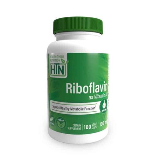 Health Thru Nutrition - Riboflavin Vitamin B2, 100mg - 100 Kapseln