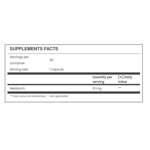 Swanson - Melatonin Dreifache Stärke 10 mg - 60 Kapseln – Bild 2
