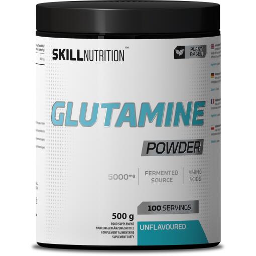 Skill Nutrition - Glutaminpulver, uden smag - 500 g