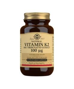 Solgar - Natürliches Vitamin K2, 100 mcg - 50 Kapseln