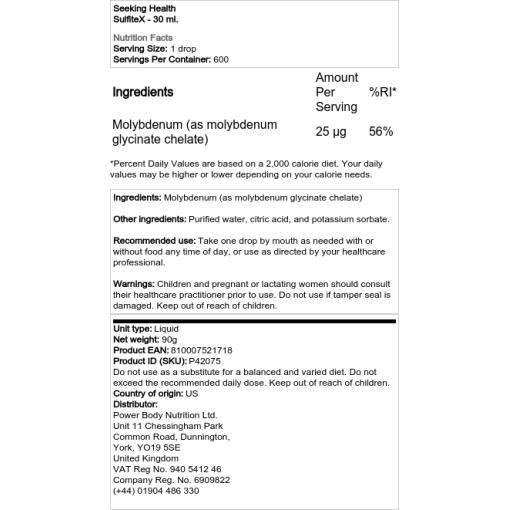 Seeking Health - SulfiteX - 30 ml Flasche – Bild 2